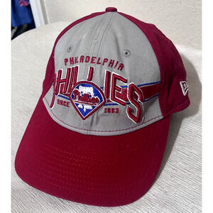 New Era Philadelphia Phillies MLB Baseball Fitted Hat Red S/M 39 Thirty